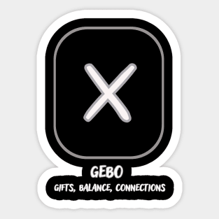 The Nordic rune Gebo Sticker